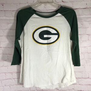NFL Green Bay Packers 3/4 Length Sleeve Top - Size Large